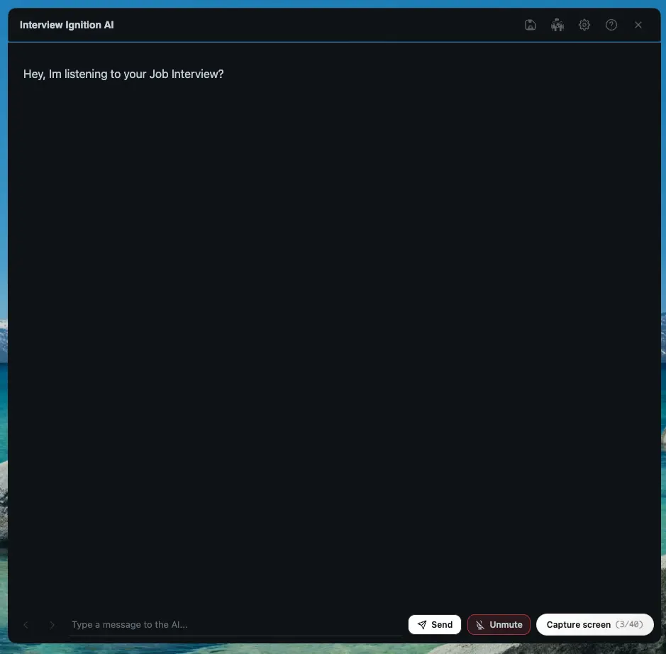 Chat Screen interface
